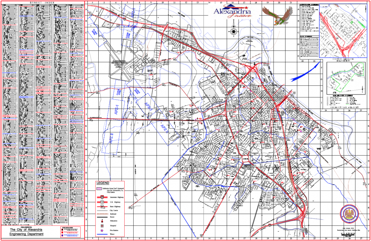 City of Alexandria, LA - Overall Base Map