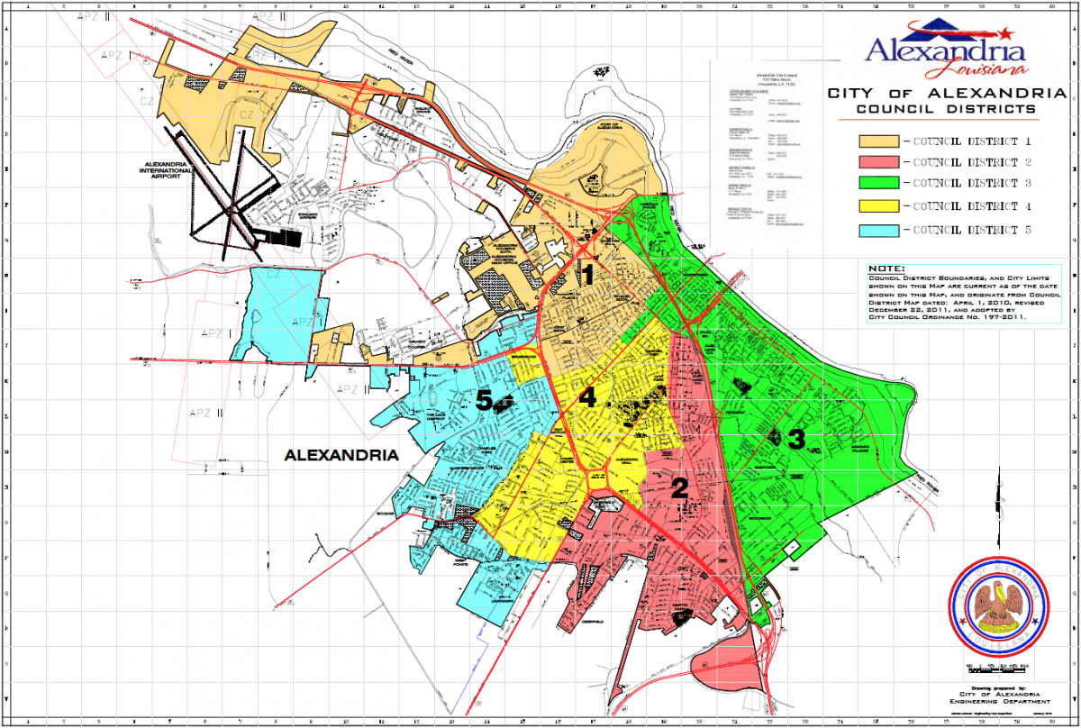 City of Alexandria, LA - Council Zoning Map