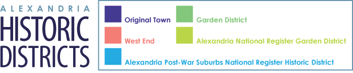 Alexandria Historic District Map Legend City of Alexandria